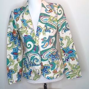 Izod Paisley Print Blazer Jacket